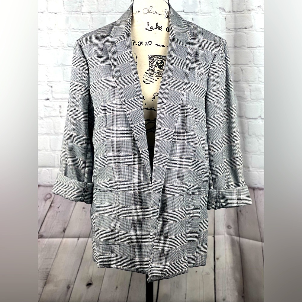 Lauren Conrad oversized plaid blazer